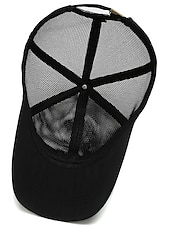 cheap Men&#039;s Baseball Cap-Men&#039;s Baseball Cap Black Deep Blue Mesh Travel Beach Outdoor Vacation Plain Adjustable Fashion