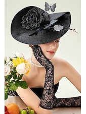 abordables Fascinators-Fascinateurs Fibre synthétique Halloween Derby kentucky Luxueux fantaisie Avec Fleur Tulipe Casque Couvre-chef
