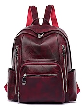 economico Zaini alla moda-Zaino da donna vintage in pelle, borsa da viaggio antifurto di grande capacità con molteplici tasche per università, lavoro, shopping e spostamenti quotidiani
