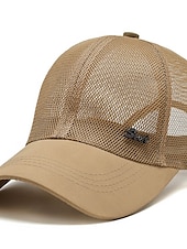 cheap Men&#039;s Baseball Cap-Men&#039;s Baseball Cap Black Deep Blue Mesh Travel Beach Outdoor Vacation Plain Adjustable Fashion