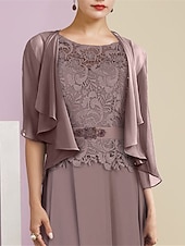 economico impacchi della madre-scialli per ospiti di nozze avvolgere le donne impacchi per la madre puro elegante chiffon a mezza manica impacchi da sposa con balze per la festa primaverile&amp;amp; estate