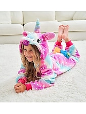 cheap Onesie Costumes-Kid&#039;s Galaxy Rainbow Stars Onesie Costume Carnival Costume Unicorn Flying Horse Onesie Pajamas Kigurumi Pajamas Funny Costume For Boys and Girls Christmas Carnival Children&#039;s Day Cartoon