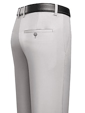 preiswerte Schlank-Herren Anzughosen Hose Hosen Hose Freizeithose Anzughose Tasche Einfarbig tragbar Draussen In voller Länge Hochzeit Heim Arbeit Modisch Strassenmode weiß grau Schwarz elastisch