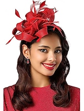 levne Fascinátory-Fascinátory Síť předvečer Všech svatých Kentucky Derby Klasické Svatba S Květiny Přílba Pokrývky Hlavy