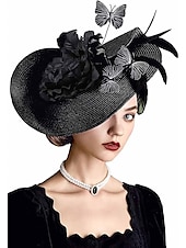 abordables Fascinators-Fascinateurs Fibre synthétique Halloween Derby kentucky Luxueux fantaisie Avec Fleur Tulipe Casque Couvre-chef