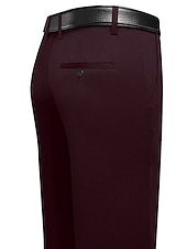 preiswerte Schlank-Herren Anzughosen Hose Hosen Hose Freizeithose Anzughose Tasche Einfarbig tragbar Draussen In voller Länge Hochzeit Heim Arbeit Modisch Strassenmode weiß grau Schwarz elastisch