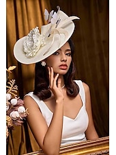 abordables Fascinators-Fascinateurs Fibre synthétique Halloween Derby kentucky Luxueux fantaisie Avec Fleur Tulipe Casque Couvre-chef