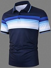 preiswerte Klassisches Poloshirt für Herren-Herren Sport-Polo Poloshirt Casual Festtage Kargen Kurzarm Modisch Basic Farbblock Taste Sommer Regular Fit Dunkelrot Gelb Dunkelmarine Purpur Grün Grau Sport-Polo