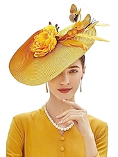 abordables Fascinators-Fascinateurs Fibre synthétique Halloween Derby kentucky Luxueux fantaisie Avec Fleur Tulipe Casque Couvre-chef