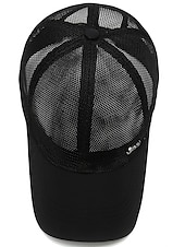 cheap Men&#039;s Baseball Cap-Men&#039;s Baseball Cap Black Deep Blue Mesh Travel Beach Outdoor Vacation Plain Adjustable Fashion