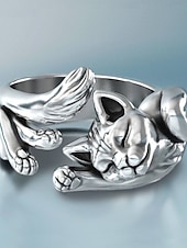 billige Ringer-1 stk Justerbar ring For Dame Gave Daglig Stevnemøte Legering Retro Dyr