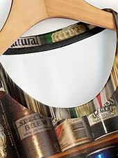 levne 3D trička-Pánské Grafika Pivo Tričko Krátký rukáv tričko 3D tisk Tričkový Košile Vinobraní Módní Designové Venkovní Denní Sport Černá Hnědá Jaro léto Oblečení S M L XL 2XL 3XL