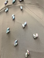 cheap Cocktail Dresses-Sheath Column Ankle Length Cocktail Dresses Party Dresses Elegant Sleeveless High Neck Formal WorkWear Stretch Fabric with Slit Appliques