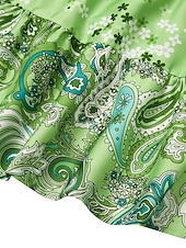 olcso Alkalmi virágos ruhák-női műszakos ruha bohó ruha térdig érő ruha rózsaszín hosszú ujjú virágos fodros smocked print nyár tavasz ősz v nyak boho alkalmi flare mandzsetta ujj 2023 4xl