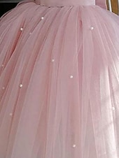 economico Abiti da damigella-Abito da cerimonia A-Line Lunghezza ginocchio Abito per ragazza di fiori Prima comunione Ragazze Abito prom carino in satin con Fiocco/i Tutu Fit 3-16 anni fai colpo