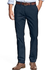 preiswerte Chinos-Herren Abschlußfeier Hose Chinos Chinohose Tasche Einfach Komfort Atmungsaktiv Outdoor Täglich Ausgehen Mode Lässig Schwarz Khaki