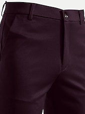 preiswerte Schlank-Herren Hose Freizeithose Anzughose Tasche Bedruckt Einfache Einfarbig Wasserdicht tragbar In voller Länge Heim Arbeit Klassisch Casual / sportlich weiß grau Schwarz elastisch