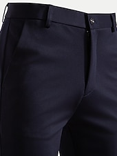preiswerte Schlank-Herren Hose Freizeithose Anzughose Tasche Bedruckt Einfache Einfarbig Wasserdicht tragbar In voller Länge Heim Arbeit Klassisch Casual / sportlich weiß grau Schwarz elastisch