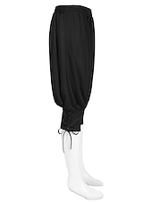 economico Fondi-Medievale Rinascimento 17° secolo Pantaloni Pantaloni da pirata Pirata Vichingo Crociato Coulisse Tinta unita Costume Per uomo Costumi da pirata Fantasia Halloween Mascherata Halloween LARP Fiera
