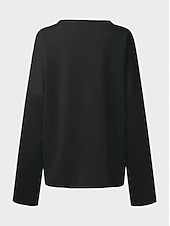 levne Humor a citáty vrcholy-dámská oversized mikina pulovr bavlněná směs písmeno street casual sportovní basic kulatý výstřih top s dlouhým rukávem mikroelastický pad &amp;amp; zimní comfrt prodyšná měkká tkanina