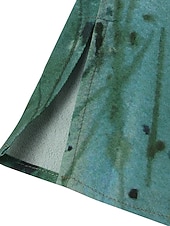 economico Arte &amp; Design Bluse-Blusa da Donna Taglie Forti Chiffon Vintage Basic Vacanza Stampa Floreale Maniche Dolman Maniche Corte Regular Tops Collo a Giro Vacanza Giornaliera Weekend Rosa Blu Verde Grigio Estate Primavera