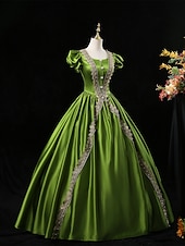 cheap Dresses-Gothic Victorian Vintage Inspired Dress Party Costume Prom Dress Princess Shakespeare Solid Color Ball Gown Fancy Dress Women&#039;s Royal Halloween Carnival Valentine&#039;s Day Party Evening Party Stage