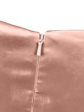 preiswerte Rosa-Strandhochzeit Meerjungfrau Abendkleid hoher Schlitz Kleid Hochzeitsgast Sweep  Brush Train ärmellos Halterneck Brautjungfernkleid Charmeuse mit Falten Maskerade Kleid 2025