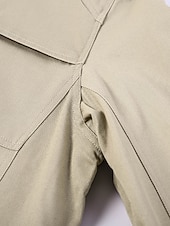 cheap Men&#039;s Jackets &amp; Coats-Men&#039;s Bomber Jacket Lightweight Jacket Summer Jacket Work Jacket Sports Climbing Windproof Warm Patchwork Fall Solid Color Stand Collar Cotton Black Army Green Red Blue Khaki Jacket