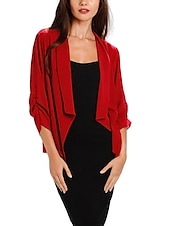 billige bryllup gjesteomslag-Sjale Sjal til kvinner Bolero Mors wraps Enkel Elegant 3/4 ermer Chiffon Bryllup Wrap Med Ren Farge Til Bryllupsgjest Høst