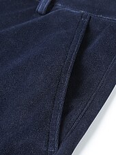 baratos Magro-Homens Social Calças de Veludo Calças de inverno Calças Calças de Terno Bolsos Tecido Conforto Respirável Ao ar livre Diário Para Noite Moda Casual ダークカーキ Preto