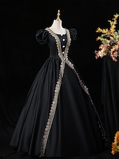 cheap Dresses-Gothic Victorian Vintage Inspired Dress Party Costume Prom Dress Princess Shakespeare Solid Color Ball Gown Fancy Dress Women&#039;s Royal Halloween Carnival Valentine&#039;s Day Party Evening Party Stage