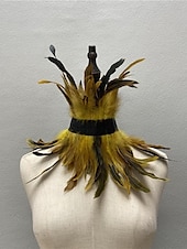 economico Accessori e altro-Punk &amp; Gotico Girocollo Collare di piume Strega malefico Drag queen Unisex Fantasia Notte di Valpurga Halloween Carnevale Performance Parata dell&#039;Orgoglio Mese dell&#039;orgoglio Adulti Collana Tutte le