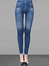 cheap Plain Leggings-Women&#039;s Slim Pants Trousers Pocket High Cut High Waist Full Length Black Summer