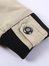 cheap Men&#039;s Jackets &amp; Coats-Men&#039;s Bomber Jacket Lightweight Jacket Summer Jacket Work Jacket Sports Climbing Windproof Warm Patchwork Fall Solid Color Stand Collar Cotton Black Army Green Red Blue Khaki Jacket