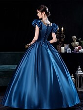 cheap Dresses-Gothic Victorian Vintage Inspired Dress Party Costume Prom Dress Princess Shakespeare Solid Color Ball Gown Fancy Dress Women&#039;s Royal Halloween Carnival Valentine&#039;s Day Party Evening Party Stage