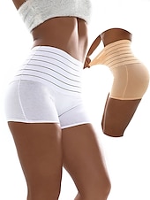 tanie Majtki korygujące-damskie spodenki modelujące casual / sportowe spodenki scrunch butt spodenki przeciw otarciom krótkie spodnie weekendowe joga rozciągliwe jednolite kolory modelujące brzuch unoszące pośladki wysoki