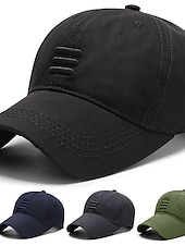 preiswerte Herrenhüte-Herren Cap Basecap Sonnenhut Schwarz Blau Baumwolle Reise Strand Design Outdoor Urlaub Glatt Einstellbar Modisch Sichtschutz