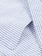 abordables Costumes décontractés-Costumes de mariage pour hommes en seersucker d&#039;été bleu coloré uni coupe standard 2 pièces simple boutonnage deux boutons
