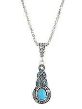 cheap Jewelry Sets-1set(1pcs Necklace1pair Earrings) Jewelry Set For Women&#039;s Blue Daily Travel Festival Alloy Retro