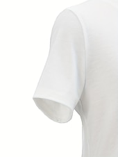 お買い得  プレーンTシャツ-女性用 Tシャツ ドレッシーなトップス 純色 スタイリッシュ カジュアル 半袖 非対称ネック レギュラートップス 日常 ボタン ブラック ホワイト ピンク グリーン グレー 夏