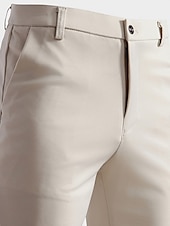 preiswerte Schlank-Herren Hose Freizeithose Anzughose Tasche Bedruckt Einfache Einfarbig Wasserdicht tragbar In voller Länge Heim Arbeit Klassisch Casual / sportlich weiß grau Schwarz elastisch