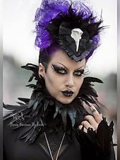 economico Accessori e altro-Punk &amp; Gotico Girocollo Collare di piume Strega malefico Drag queen Unisex Fantasia Notte di Valpurga Halloween Carnevale Performance Parata dell&#039;Orgoglio Mese dell&#039;orgoglio Adulti Collana Tutte le