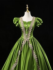 cheap Dresses-Gothic Victorian Vintage Inspired Dress Party Costume Prom Dress Princess Shakespeare Solid Color Ball Gown Fancy Dress Women&#039;s Royal Halloween Carnival Valentine&#039;s Day Party Evening Party Stage