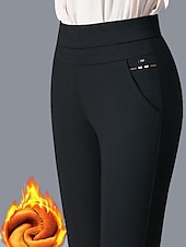 economico pantaloni eleganti da donna-Per donna Ghette Streetwear Semplice Informale Alla caviglia Vita alta A strisce Tasche Stampa Traspirante Morbido All&#039;aperto Media elasticità Esterno Da mare Casual / quotidiano In bianco e nero Nero