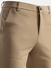 preiswerte Schlank-Herren Hose Freizeithose Anzughose Tasche Bedruckt Einfache Einfarbig Wasserdicht tragbar In voller Länge Heim Arbeit Klassisch Casual / sportlich weiß grau Schwarz elastisch
