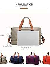  Reisetasche für Herren mit großem Fassungsvermögen – wasserdichtes Oxford-Gewebe mit verstellbarem Schultergurt und separatem Schuhfach für Fitnessstudio, Sport und Wochenendausflüge