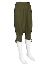 economico Fondi-Medievale Rinascimento 17° secolo Pantaloni Pantaloni da pirata Pirata Vichingo Crociato Coulisse Tinta unita Costume Per uomo Costumi da pirata Fantasia Halloween Mascherata Halloween LARP Fiera