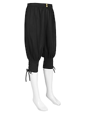 economico Fondi-Medievale Rinascimento 17° secolo Pantaloni Pantaloni da pirata Pirata Vichingo Crociato Coulisse Tinta unita Costume Per uomo Costumi da pirata Fantasia Halloween Mascherata Halloween LARP Fiera