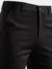 preiswerte Schlank-Herren Hose Freizeithose Anzughose Tasche Bedruckt Einfache Einfarbig Wasserdicht tragbar In voller Länge Heim Arbeit Klassisch Casual / sportlich weiß grau Schwarz elastisch