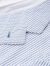 abordables Costumes décontractés-Costumes de mariage pour hommes en seersucker d&#039;été bleu coloré uni coupe standard 2 pièces simple boutonnage deux boutons